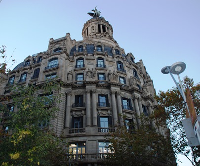Edificio de la Unión y el Fénix en el Paseo de Gracia de Barcelona