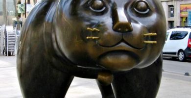 Gato de Botero en el Raval de Barcelona