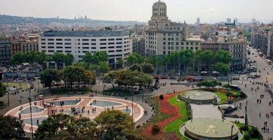 Plaza Catalunya en Barcelona