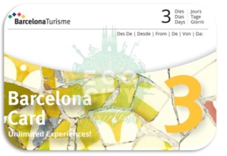 Tarjeta turística Barcelona Card 3 días