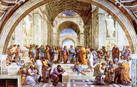 Escuela de Atenas de Rafael en los Museo Vaticanos