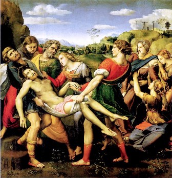 Deposición del Cuerpo de Cristo de Rafael en la Galería Borghese