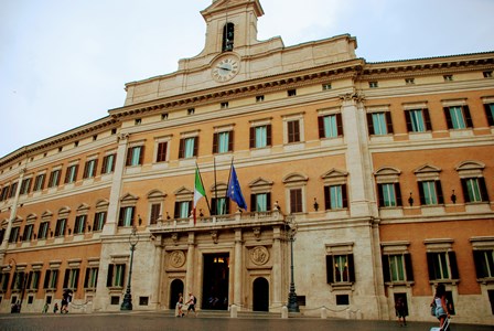 El Palazzo di Montecitorio, Sede del Congreso de los Diputados de Italia