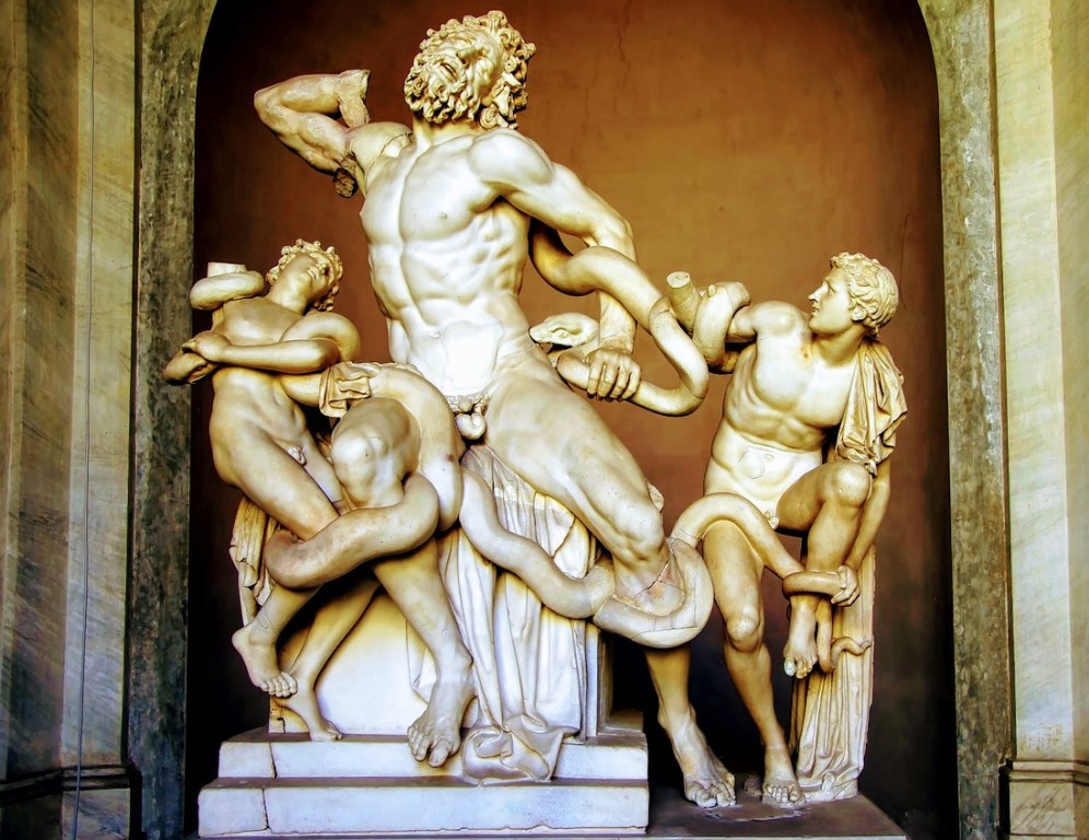 Laocoonte y sus hijos en los Museos Vaticanos