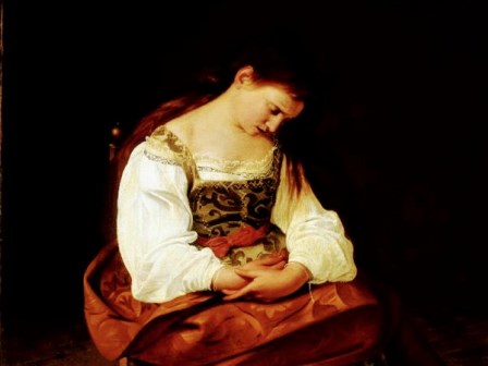 Magdalena Penitente de Caravaggio en la Galería Doria Pamphili